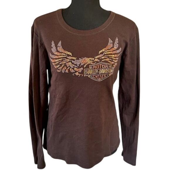 Harley-Davidson Women's Long Sleeve Shirt - Made in USA - Size L - Picture 1 of 6